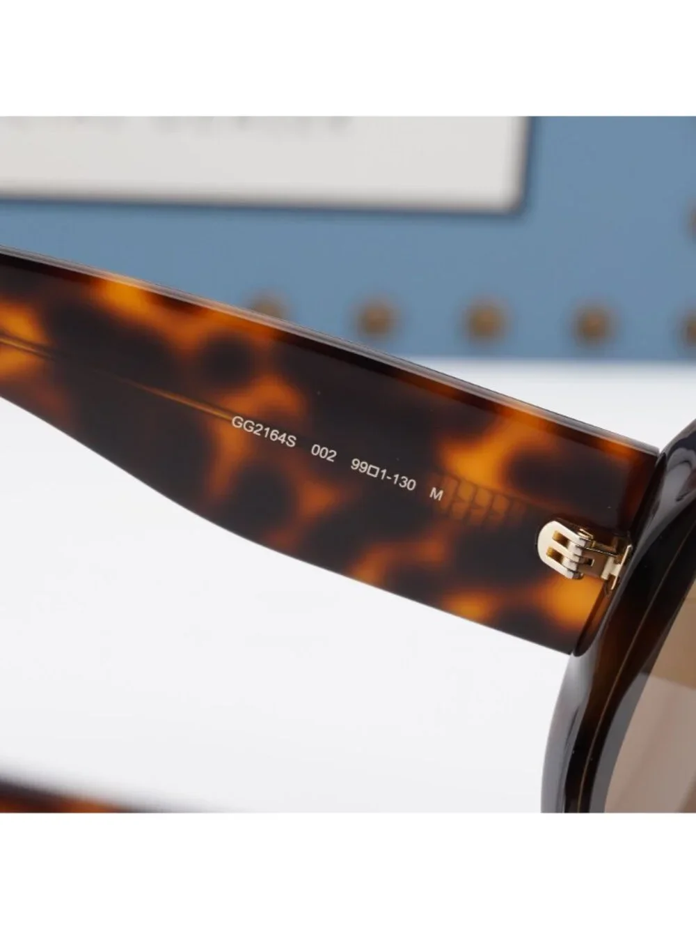 Gucci GG2164S 002 Shield Sunglasses – Havana / Brown
